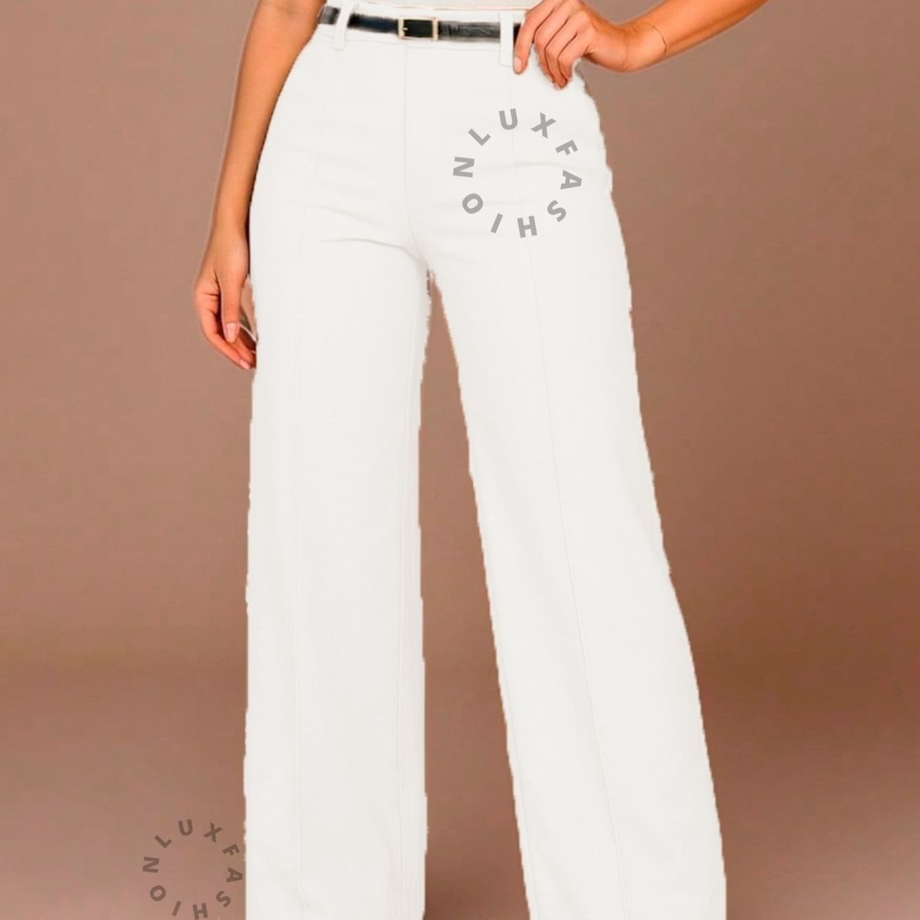 Calça Pantalona Social Alfaiataria Feminina com Cinto