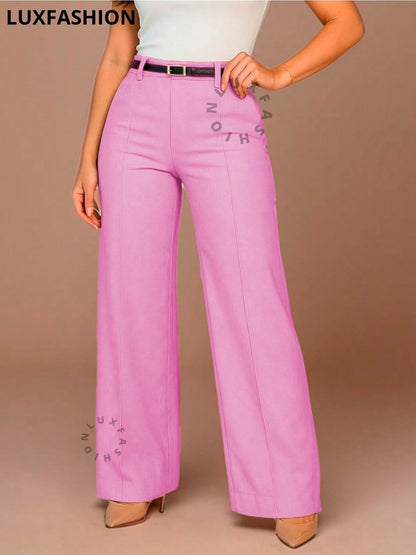 Calça Pantalona Social Alfaiataria Feminina com Cinto