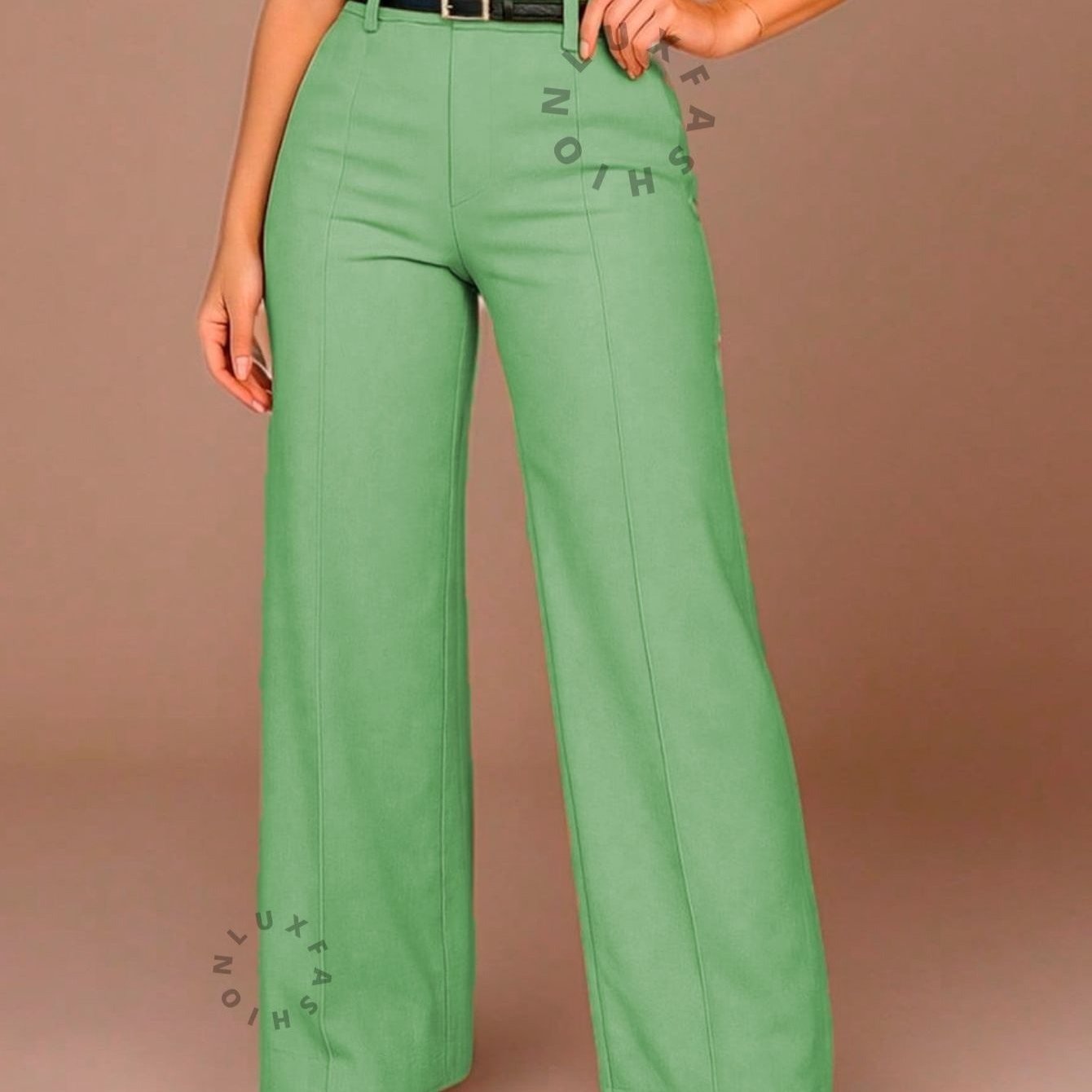 Calça Pantalona Social Alfaiataria Feminina com Cinto