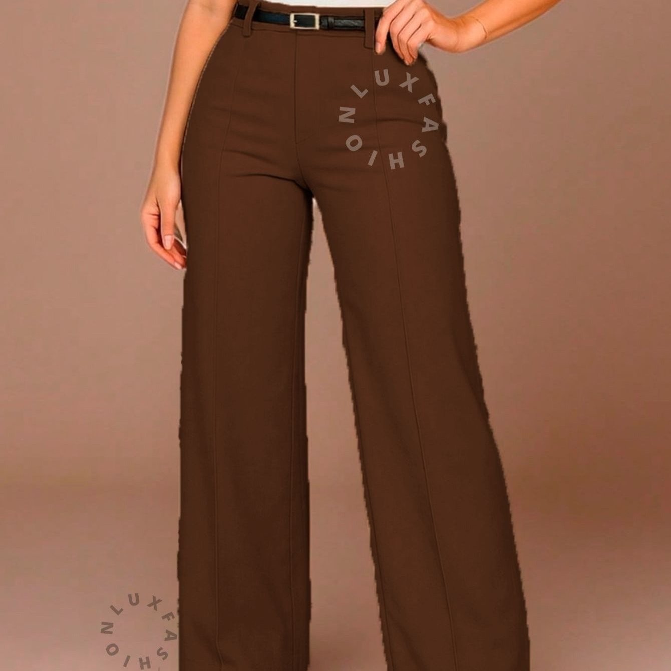 Calça Pantalona Social Alfaiataria Feminina com Cinto