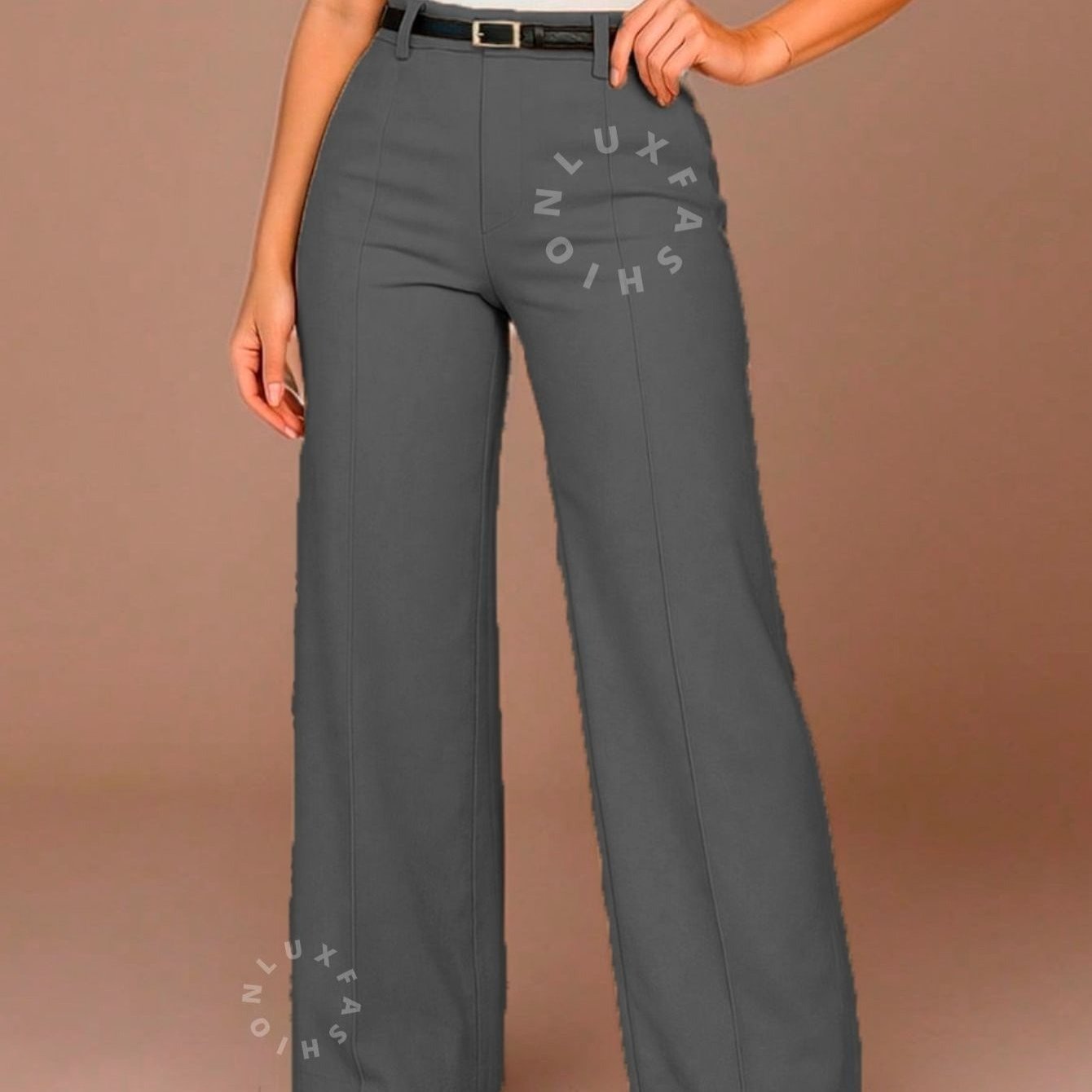 Calça Pantalona Social Alfaiataria Feminina com Cinto