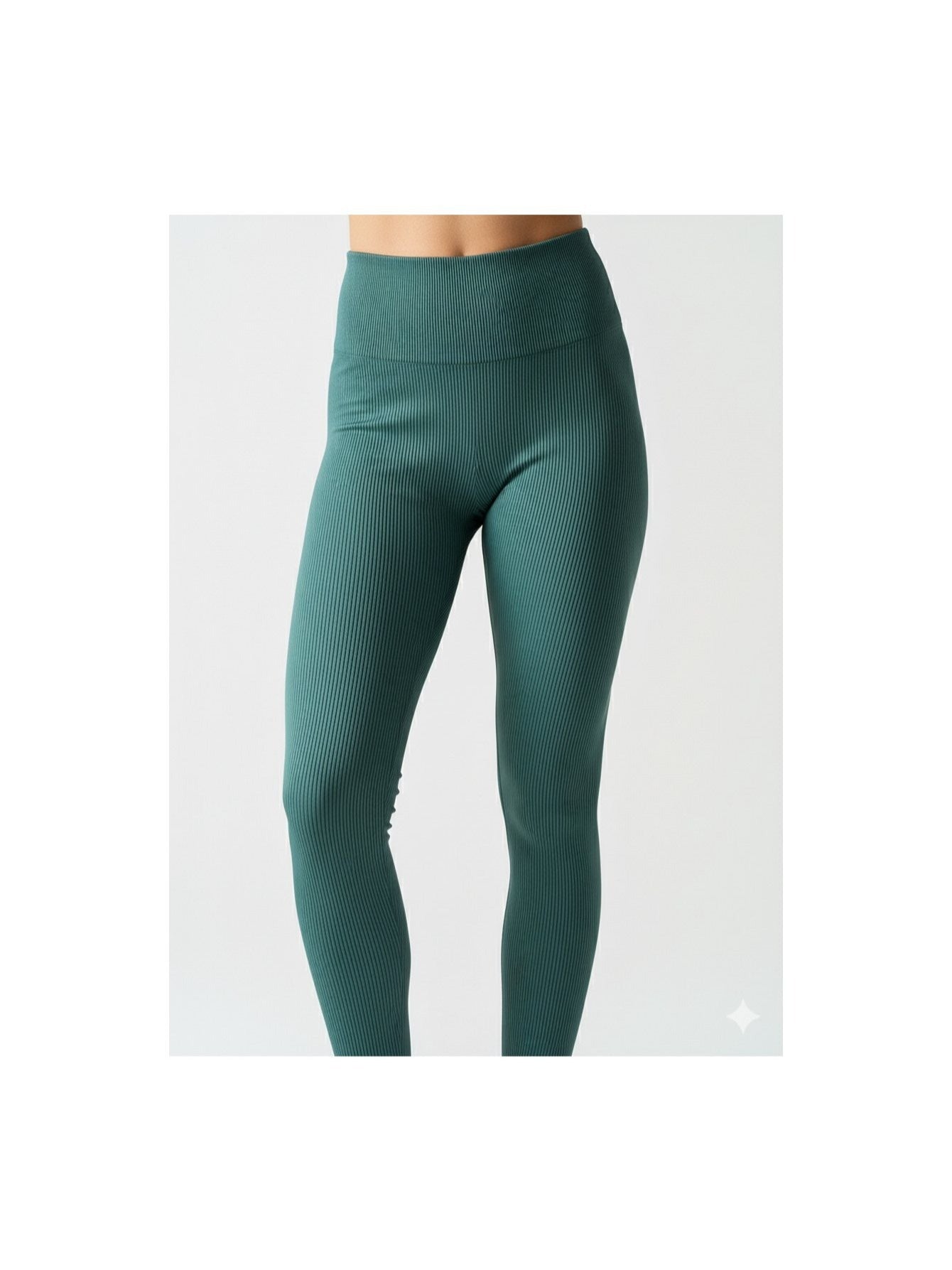 Legging Fitness Feminina Canelada Cintura Alta Sem Transparência