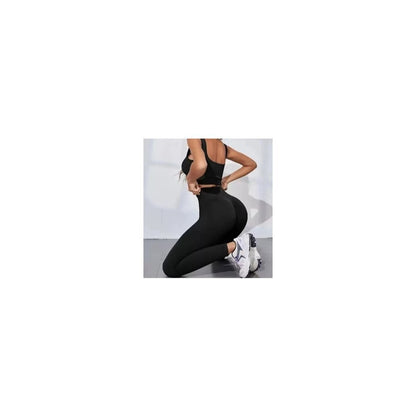 Legging Fitness Feminina Canelada Cintura Alta Sem Transparência