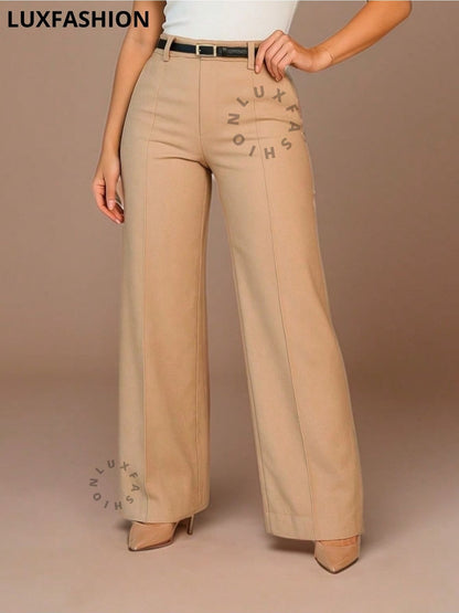 Calça Pantalona Social Alfaiataria Feminina com Cinto