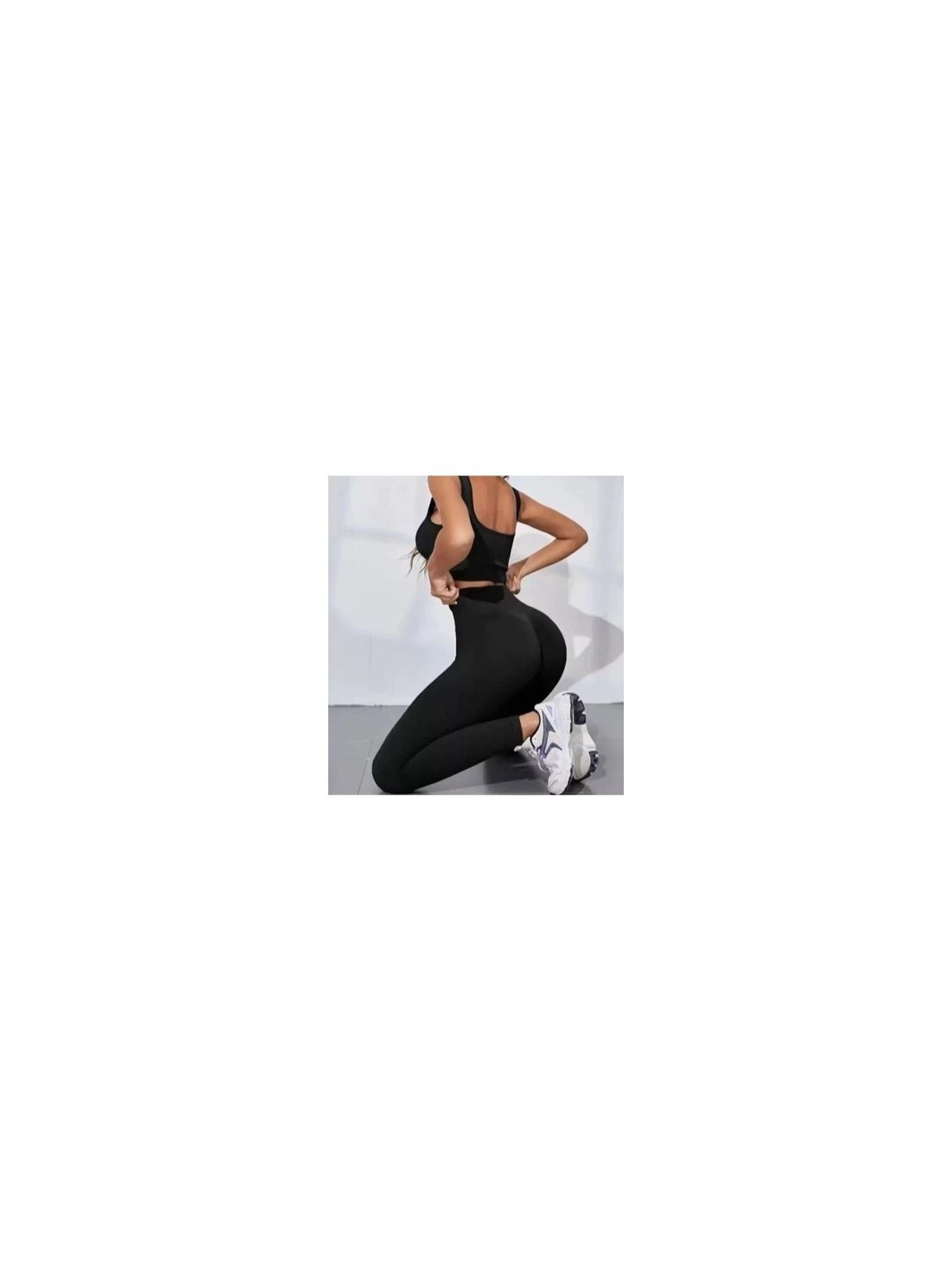 Legging Fitness Feminina Canelada Cintura Alta Sem Transparência