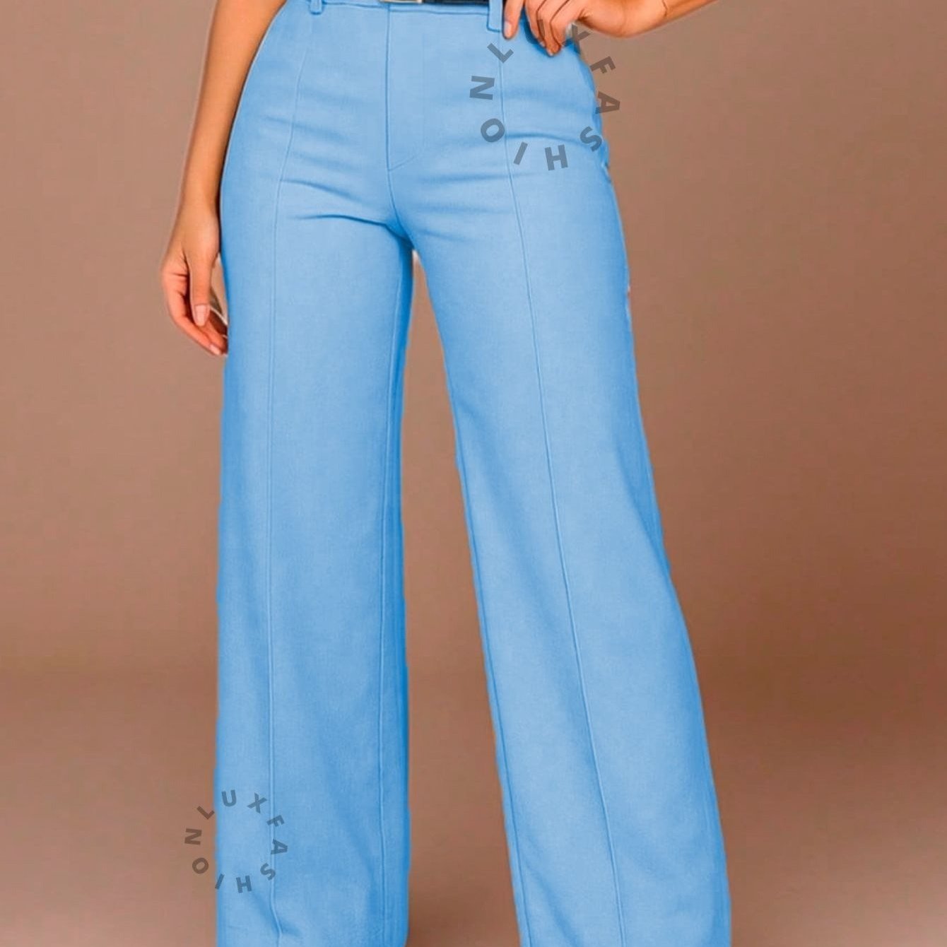 Calça Pantalona Social Alfaiataria Feminina com Cinto