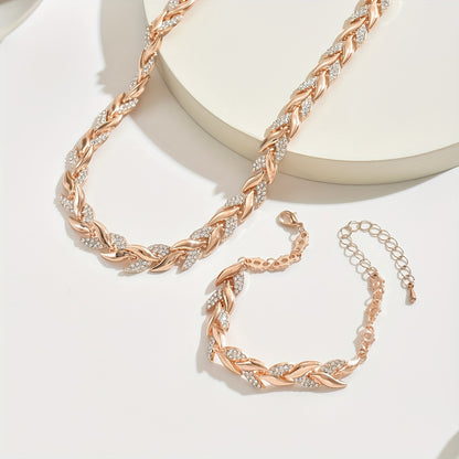 Kit Joias Feminino Vidro Strass Sereia Pulseira Colar Brincos Elegante Luxo