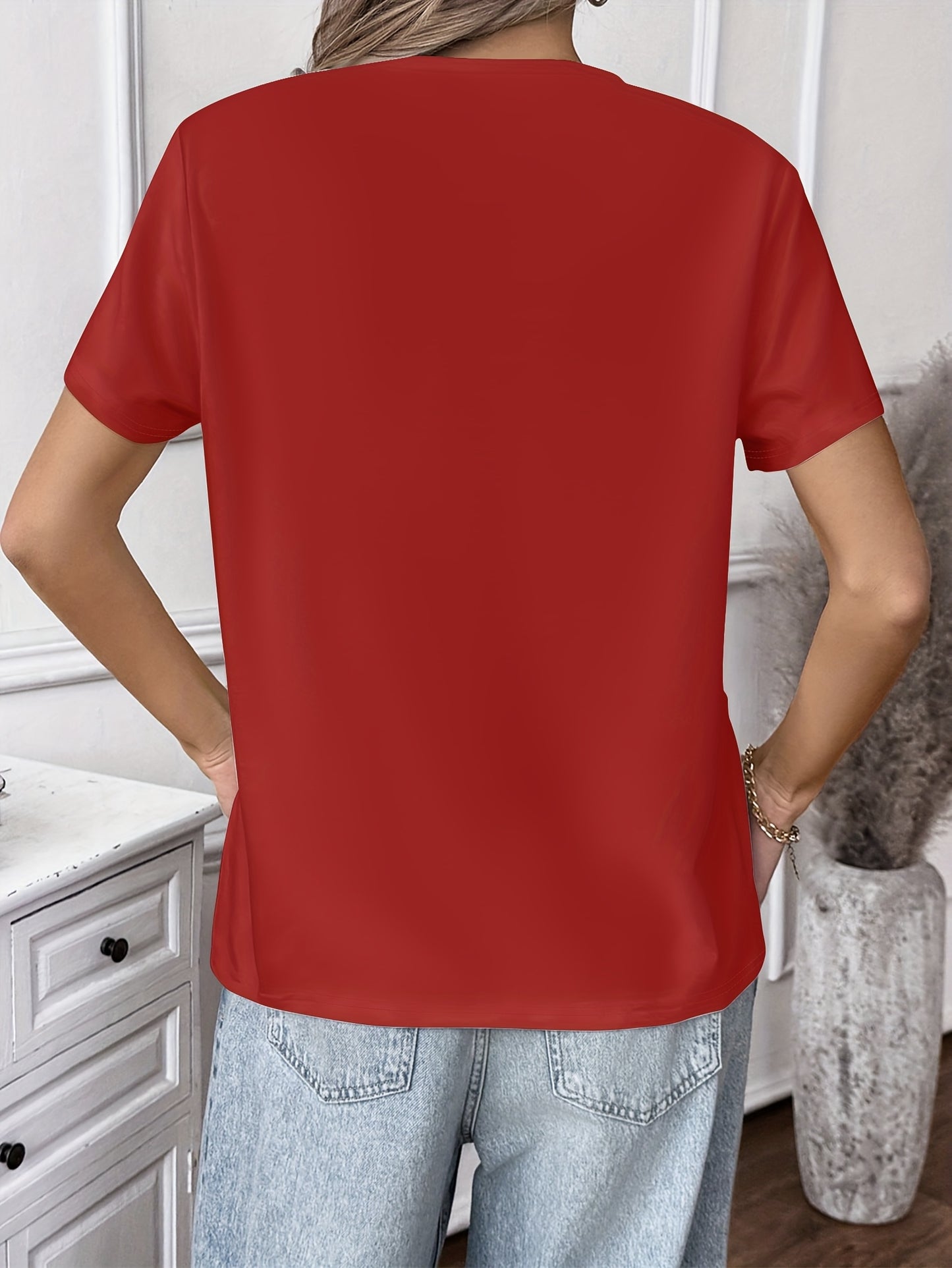 Camiseta Feminina Algodão Decote V Estampa Gatos Divertida Casual