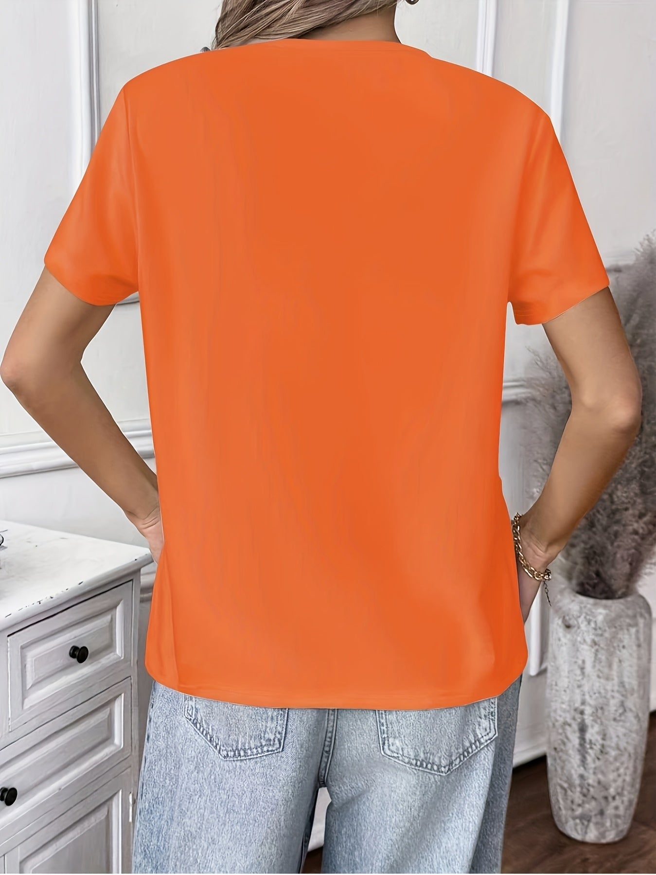 Camiseta Feminina Algodão Decote V Estampa Gatos Divertida Casual