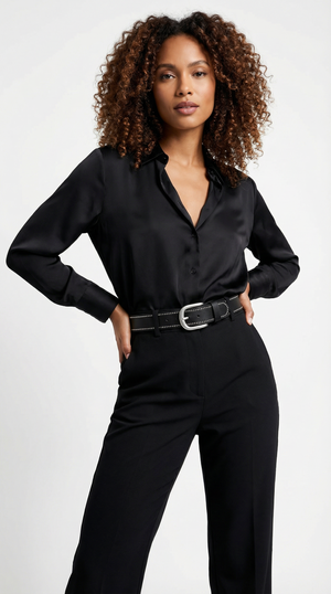 Cinto Feminino Couro Legítimo Y2K Punk Rebites Fivela Liga Largo Jeans